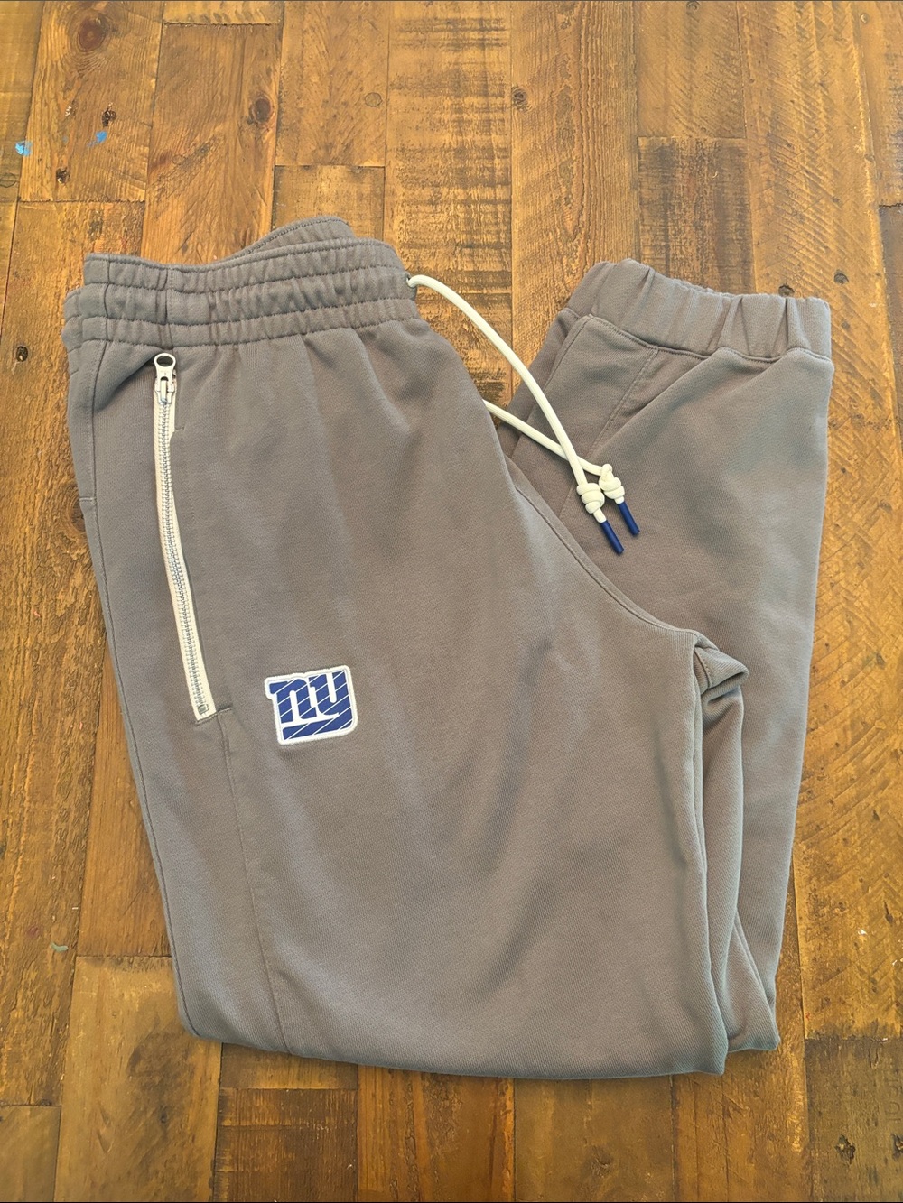Nike Men’s Gray Sweatpants with Blue Logo